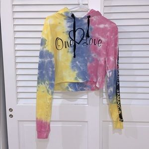 Tie-dye crop sweatshirt